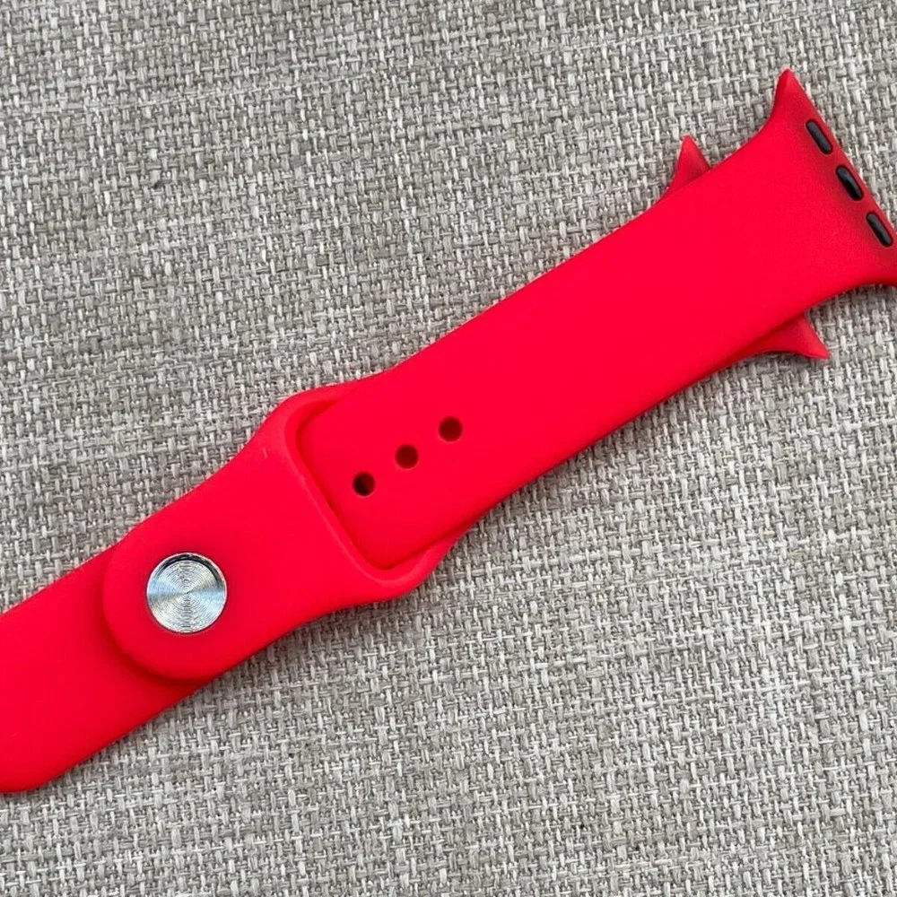 Replacement Band for iwatch Red Sport Silicon Rubber Strap Size 42/44mm